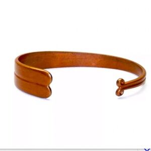 c1970 BRASS MCM Open Cuff by Kim Craftsmen - Signed Vintage Modernist 7.5”